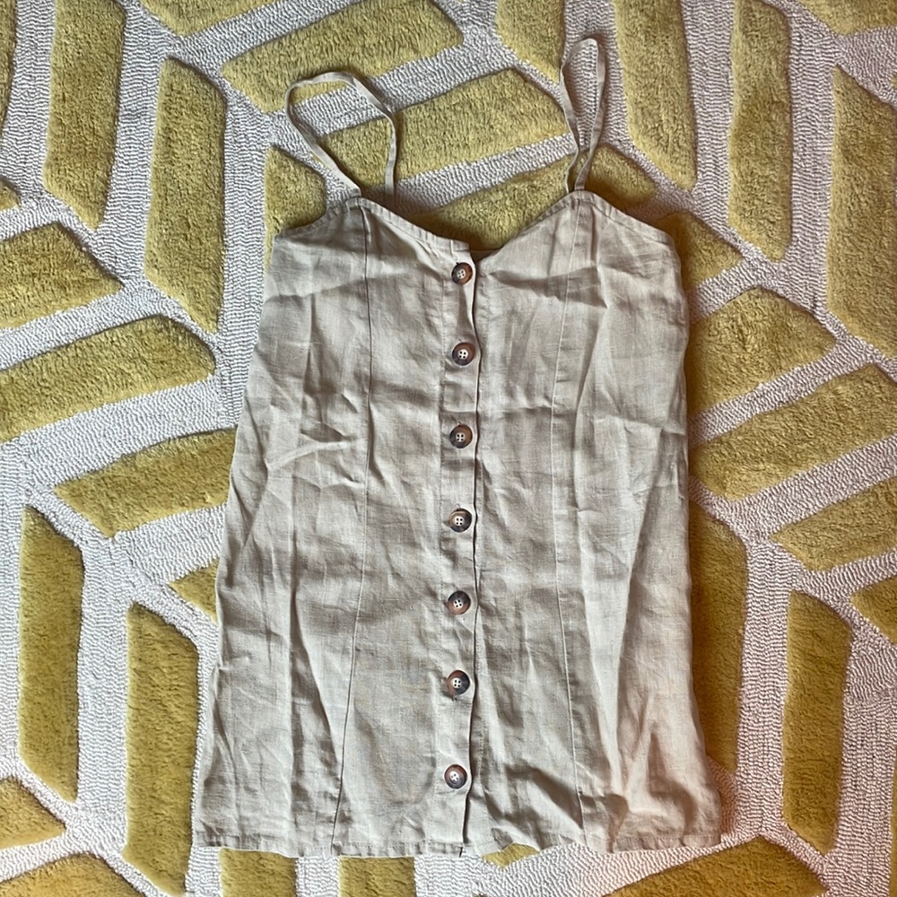 SIR Mini Spaghetti Strap Linen Dress Size 0